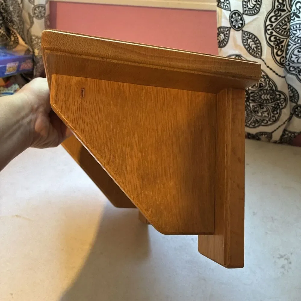 Vintage Wooden Shelf Thick And Weighted